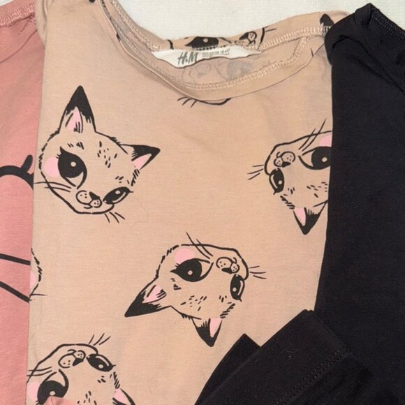 H&M Kids Cat Face outfits - Pink, Beige, and Black - Picture 4 of 8
